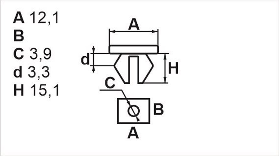 Пистон монтажный универсальный Romix (15506)