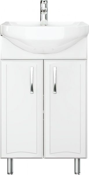 Тумба Water House Прайм 50 МДФ белый глянец под умывальник Прокси-Solo 50