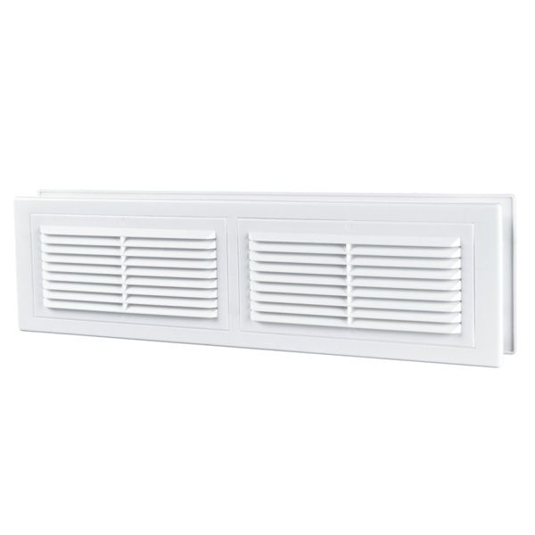 Решітка Вентс МВ 380/2 пластик білий 