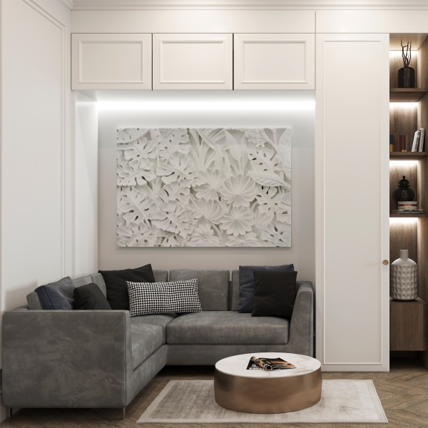 Картина на холсте Лепнина из цветов 80x110 см WS Holst 21804202311 