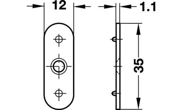 Фиксатор мебельный магнитный 3 кг белый 2 шт. Hafele 2 шт.