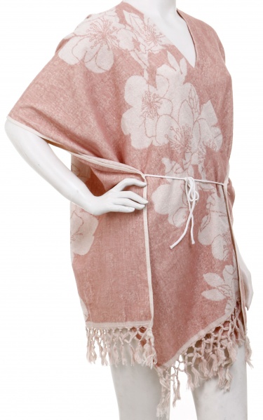 Пончо махровое бежевый 