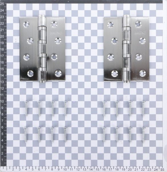 Петля универсальная Bruno 36250 100x75x2.5 мм нержавеющая сталь универсальная 2 шт