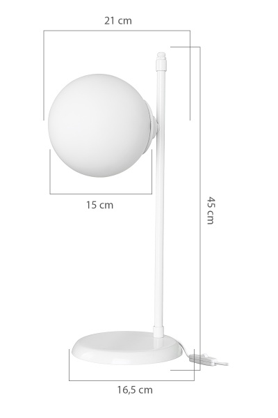 Настольная лампа Luna Dolphin 1xE27 белый MDL.4753 