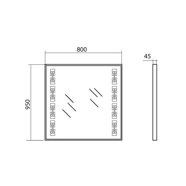 Дзеркало Аква-Родос Венеція 80 см