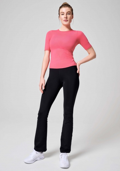 Штани Casall FLARE HIGH WAIST PANT 23150-901 р. 40 чорний