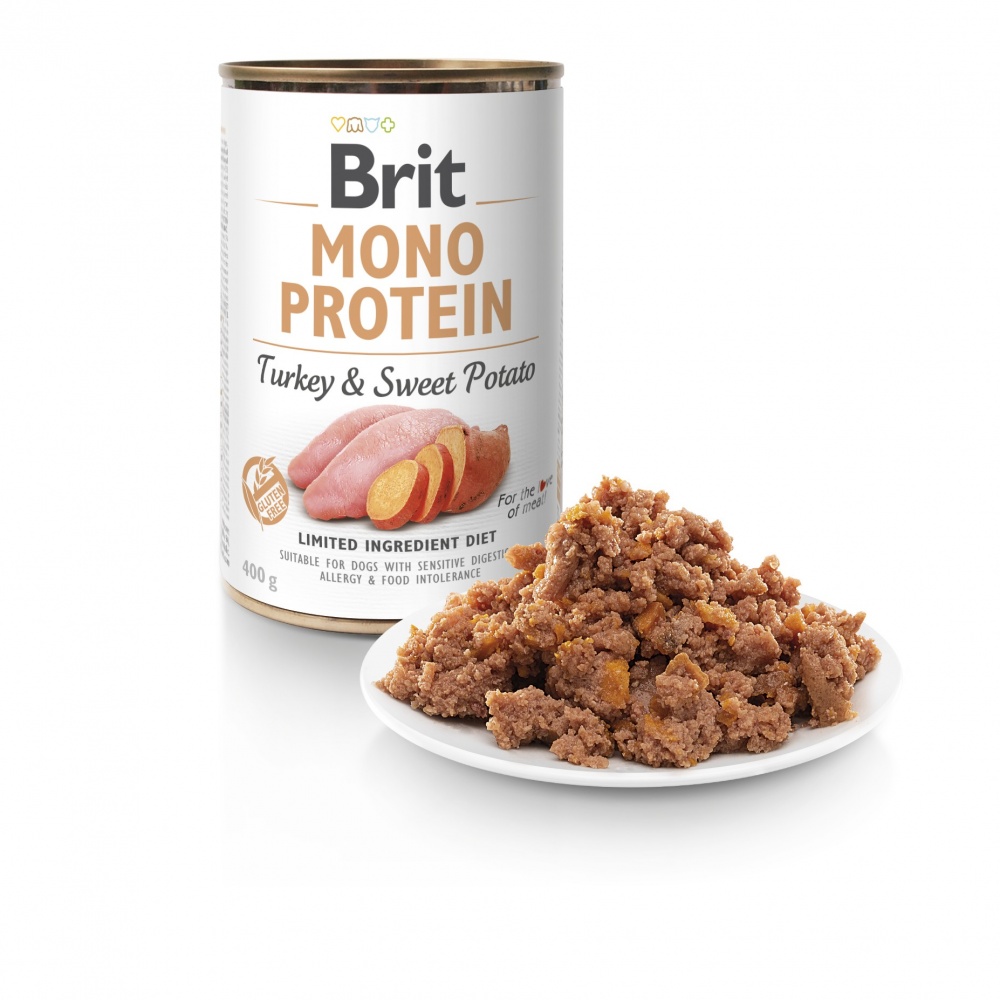 Консерва для собак для всех пород Brit Care Mono Protein индейка и батат 400 г