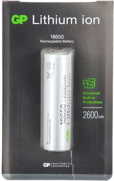 Аккумулятор GP 1865026FPE-2FB1 18650 1 шт. 