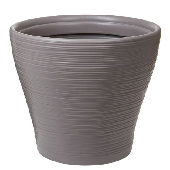 Горшок пластиковый Модена круглый 16л серый 
