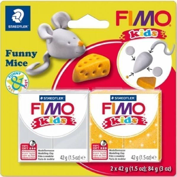 Набір пластики Fimo Веселе мишеня 2 кольори 42 г 