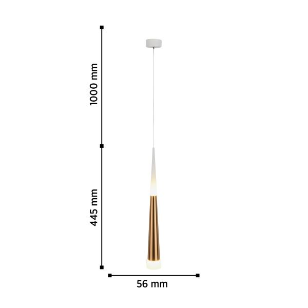 Люстра светодиодная WunderLicht IL2081-31GD 7 Вт золото/алюминий 
