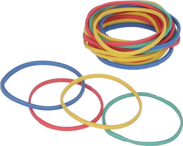 Резинки для грошей Nota Bene 12 мм кольорові 0,9 кг 