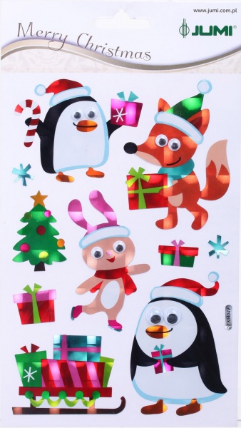 Набор JUMI новогодние стикеры 14 см в ассортименте