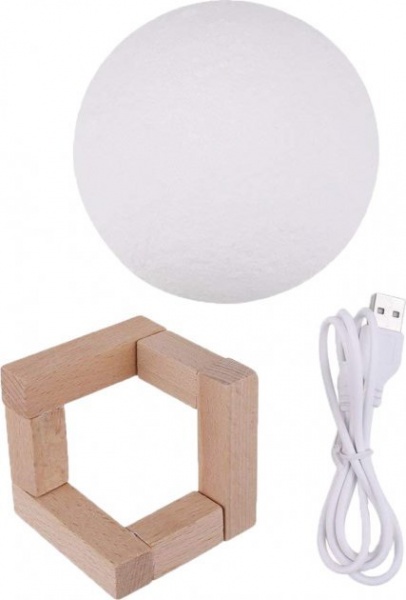Настольная лампа декоративная Altalusse 3D RGB Magic Moon Lamp Contro Touch l 15 cм белый AML-015 White 