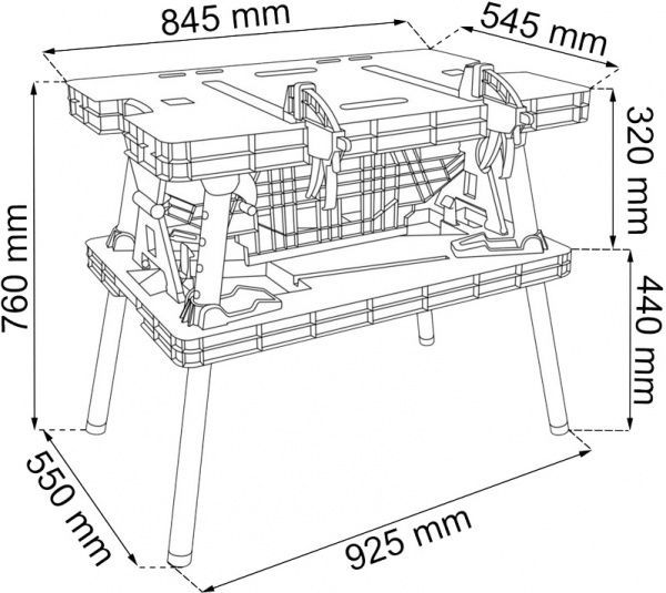 Стол инструментальный Keter Folding Pro 237005