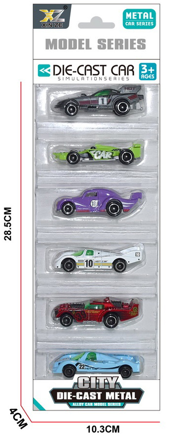Ігровий набір Xinze 1:64 машинки 6 шт. HJP1433508
