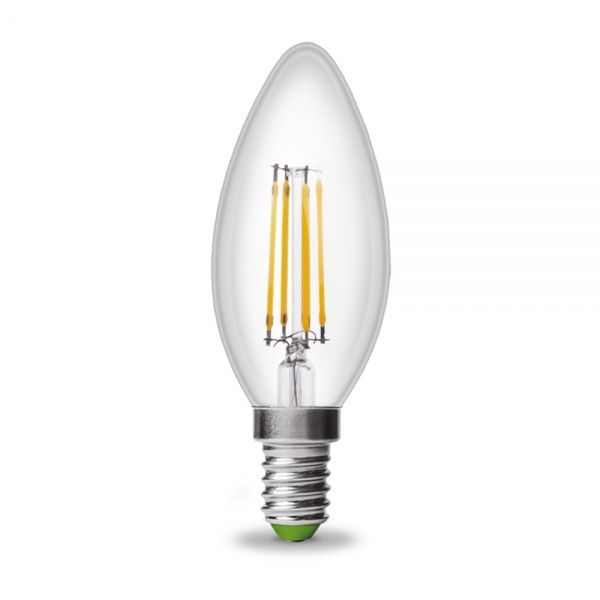 Лампа светодиодная Eurolamp FIL 2 шт./уп. C37 4 Вт E14 3000 К 220 В прозрачная MLP-LED-CL-04143(F) 