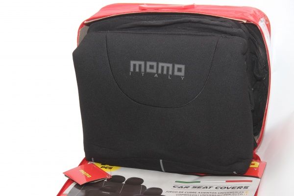 Комплект чехлов на сиденья Fodera Univ MOMO SC010BG черный с серым