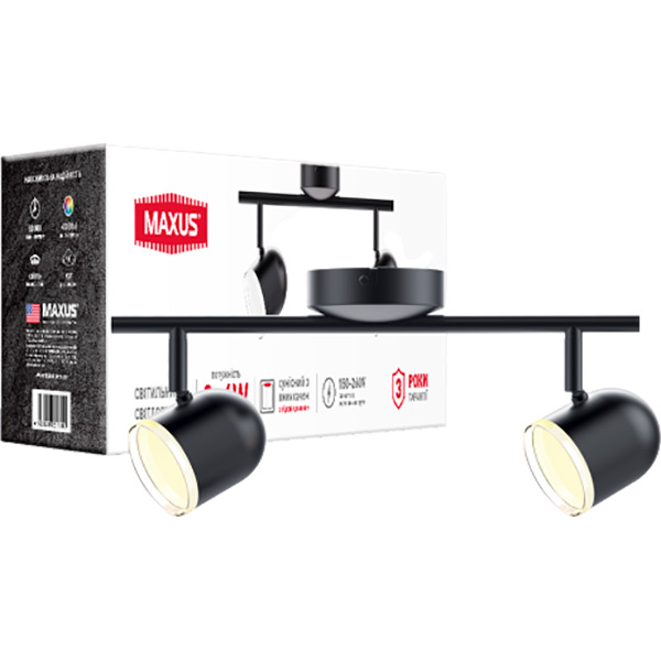 Спот Maxus Spot Light MSL-01C 2x4 Вт черный 