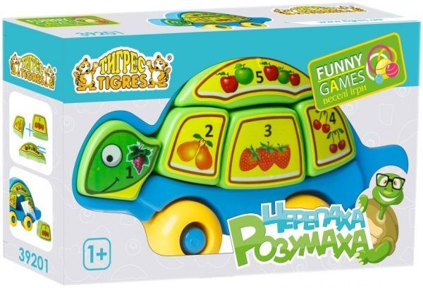 Іграшка розвивальна Тигрес Черепаха-Розумаха 8 елементів 39201