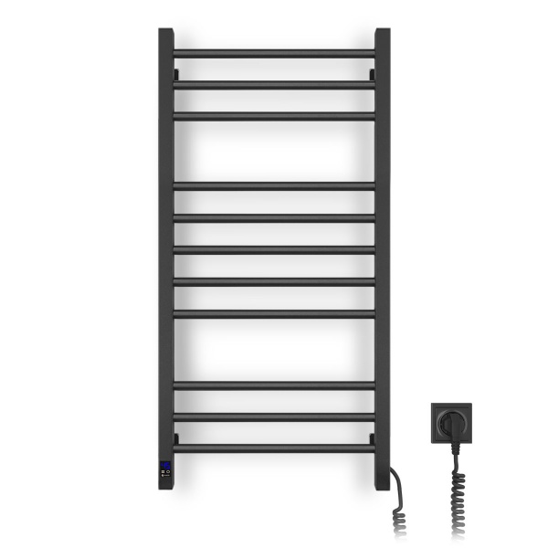 Рушникосушарка електрична NAVIN Класик Квадро 500х1000 Sensor права з таймером чорний муар (12-216053-5010) 