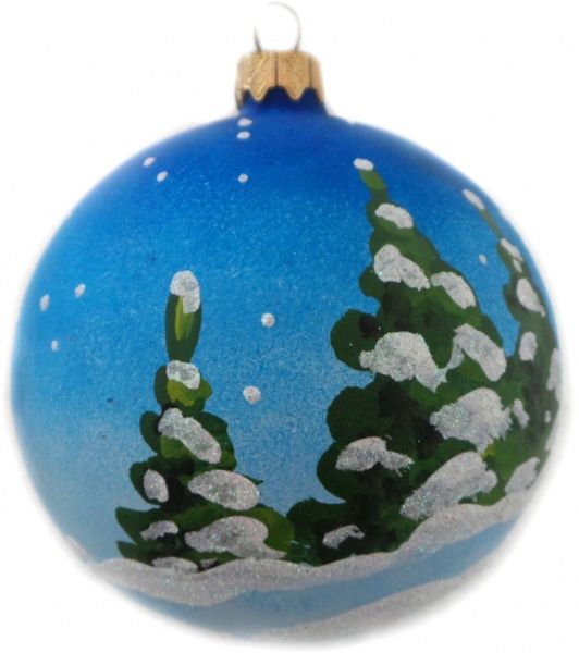 Шар стеклянный Дед Мороз 2 d100 К-411-100 синий
