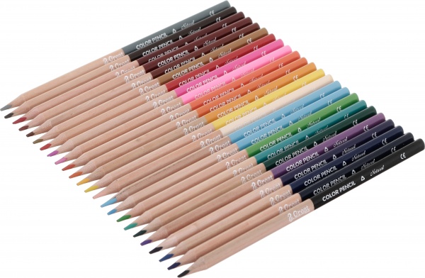 Набір кольорових олівців Nature 24 шт рожевий