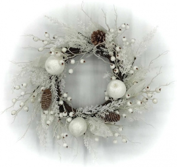 Венок New Star с ягодками и яблочками d400 мм A3-50142 