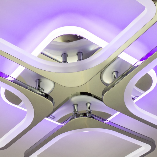 Люстра світлодіодна Luminaria 4Q550/90 100 Вт хром/білий LOOK RGB 100W CHROME 