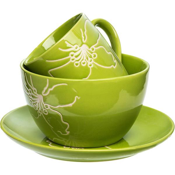 Набор столовый Flower Салатовый 3 предмета