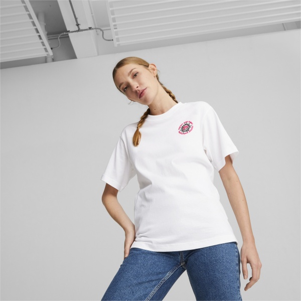 Футболка Puma DOWNTOWN RELAXED GRAPHIC TEE 53836202 р.M білий