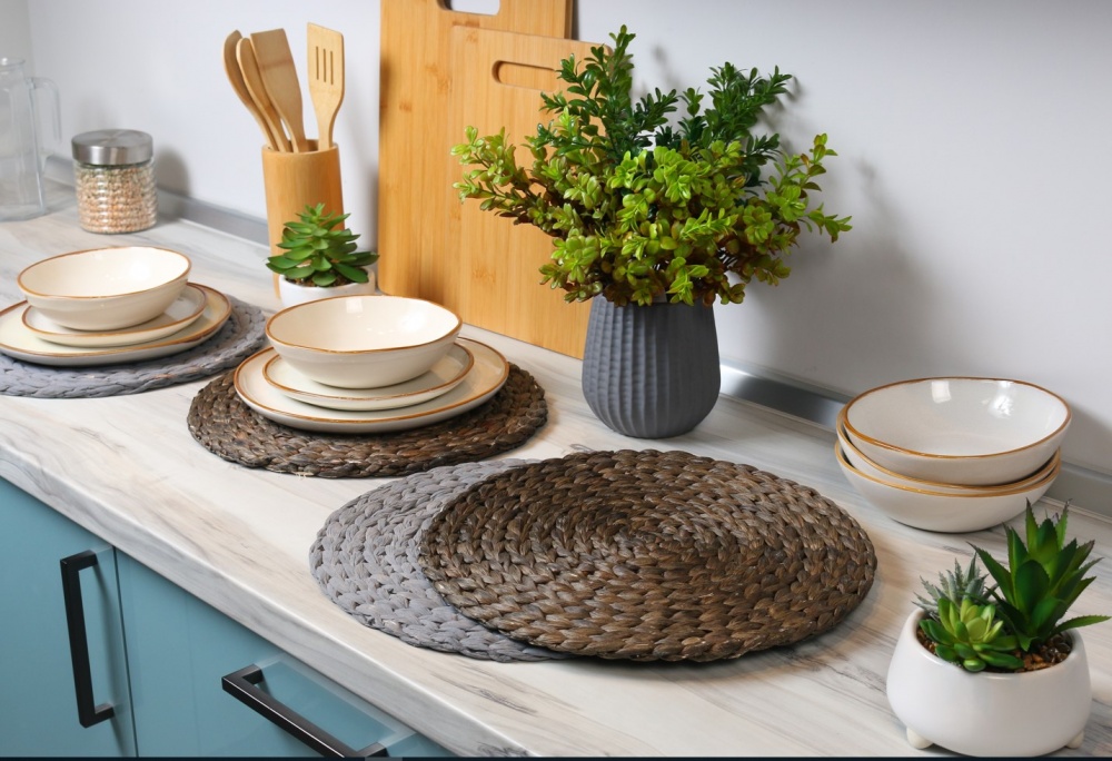 Килимок для сервірування Flamberg Nature 35 см водяний гіацинт горіховий