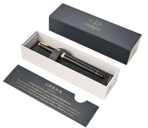 Ручка-роллер Parker Urban Muted Black с позолотой 