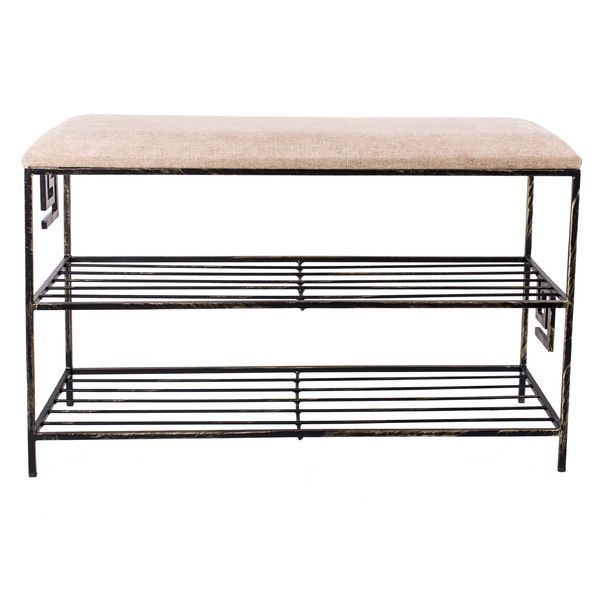 Банкетка Метал Арт Меандр світло-коричневий 