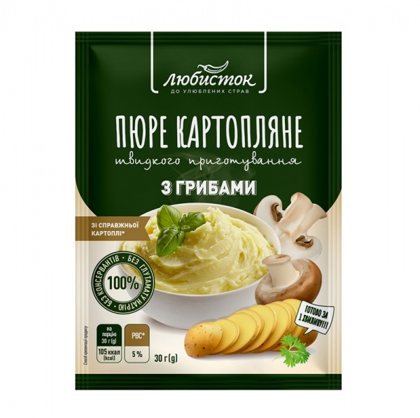 Пюре картофельное быстрое приготовление с грибами 30 г 
