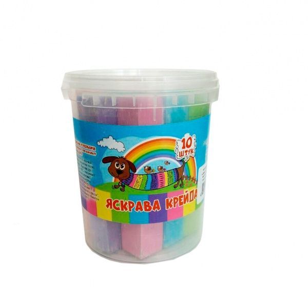 Мел школьный цветной 19х19х100 мм