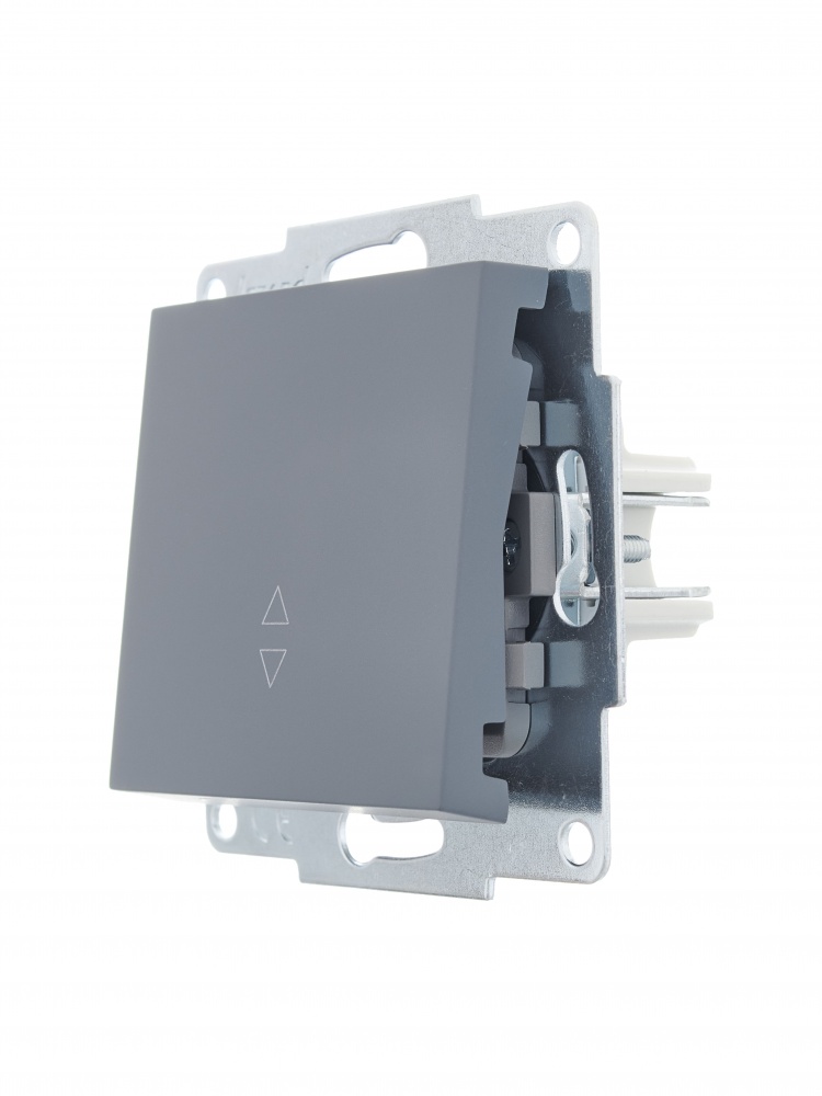 Вимикач прохідний одноклавішний Lezard Vesna без підсвітки шефілд грей 742-3488-105