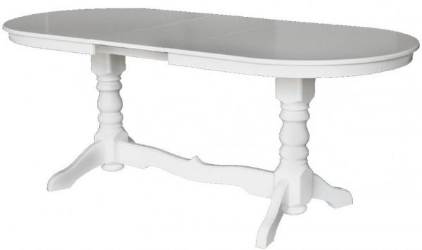 Стіл обідній Говерла-Е 1600(2000)х900х760 мм білий мат 