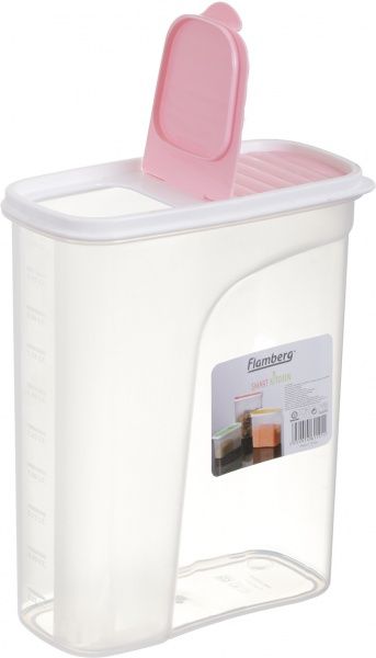 Контейнер с крышкой Sand 2,5 л розовый G-288 Flamberg Smart Kitchen