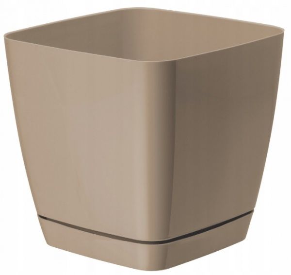 Горщик пластиковий Form Plastic Тоскана Квадро-15 квадратний 2,5л лате (0732-002) 