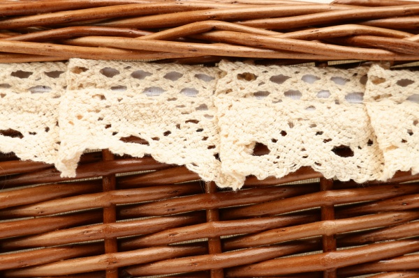 Корзина плетеная с текстилем Tony Bridge Basket 36х25х16 см QN68939-2 