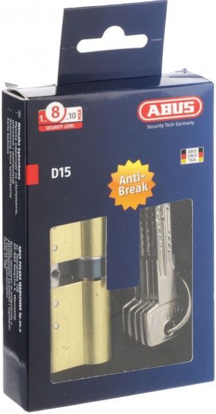 Цилиндр Abus KD15 40x40 ключ-вороток 80 мм матовая латунь