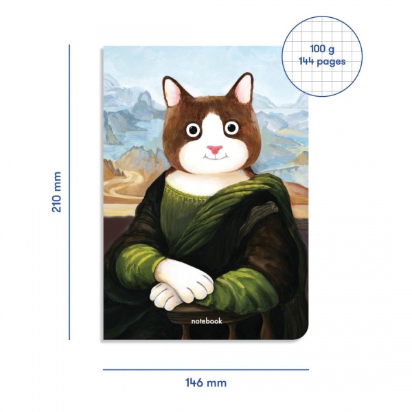 Блокнот у клітинку А5 Кото Ліза 144 ст. Orner