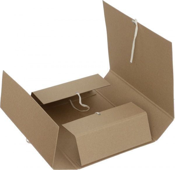 Папка-короб на завязках А4 ARX 80 мм картон крафт