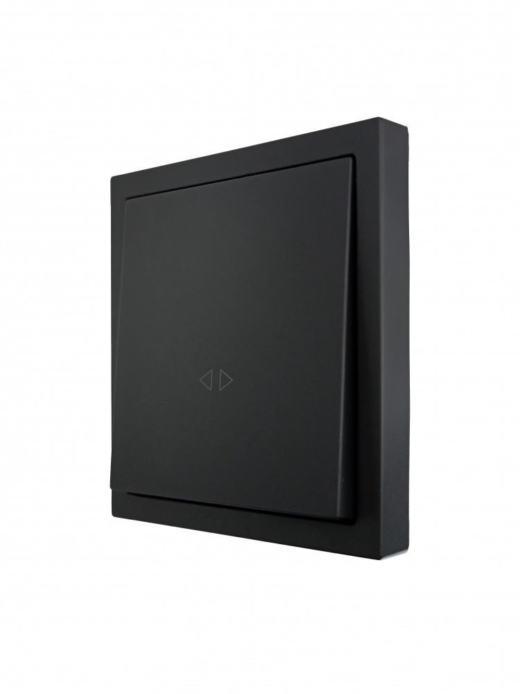 Механізм вимикача перехресний одноклавішний HausMark Juna без підсвітки чорний матовий 7041-1788U2-107QC