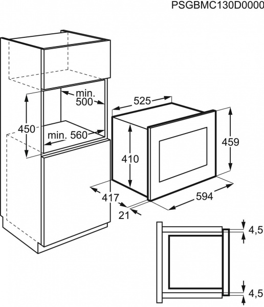 Встраиваемая микроволновая печь Electrolux KMFE264TEX