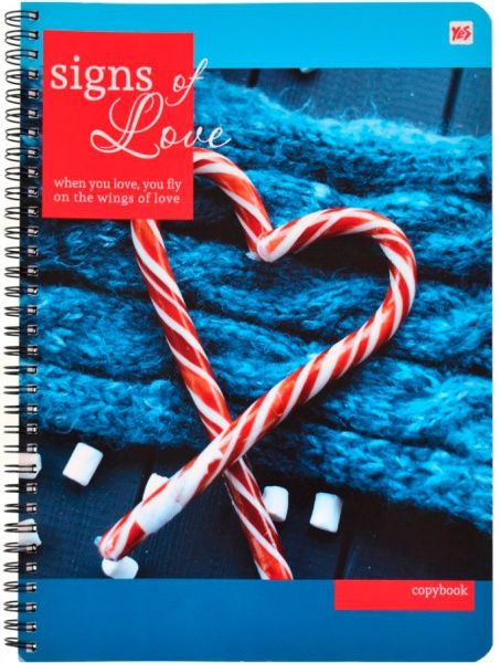 Тетрадь школьная 80 листов в клетку спираль YES