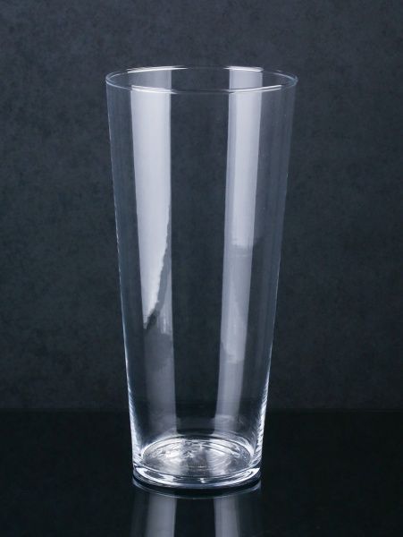 Ваза стеклянная прозрачная 14x30 см