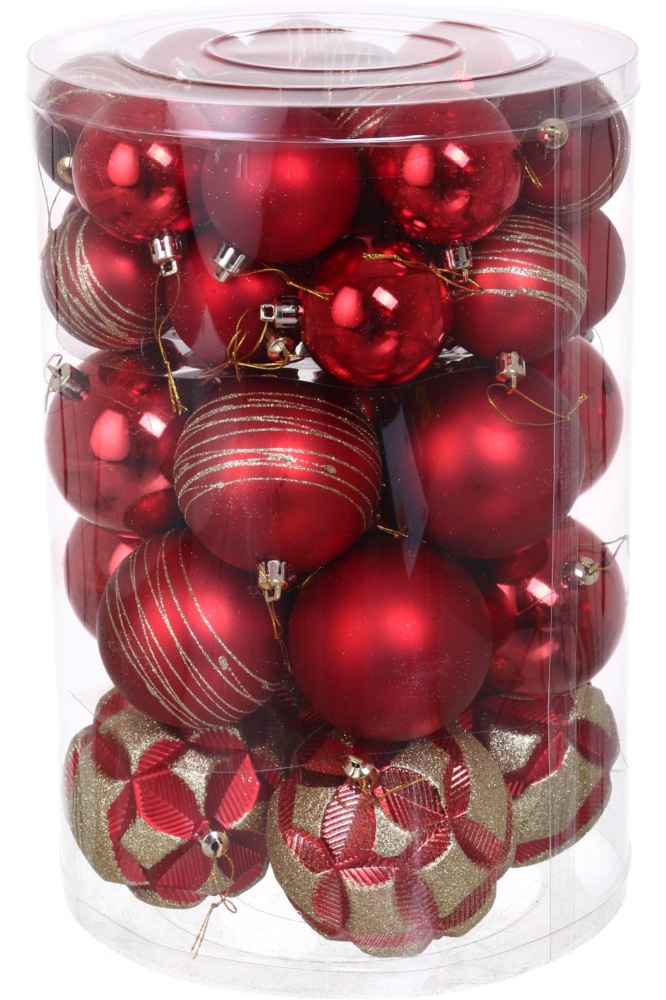 Набір ялинкових куль EPI-No.50 d 100 мм 42 шт./уп.