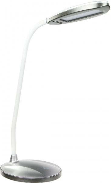 Настольная лампа офисная OASIS светодиодная 5 Вт серебряный GD-504 silver 